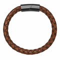 Bracciale intrecciato marrone con chiusura magnetica