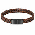 Bracciale intrecciato marrone con chiusura magnetica
