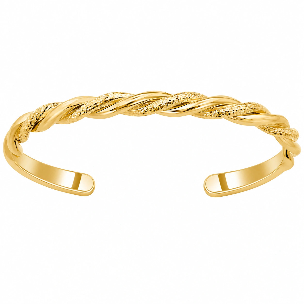 Bracciale Rigido Intrecciato Elegante Oro