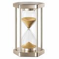 Clessidra Decorativa in Metallo e Vetro Dorato 60 Minuti