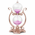 Clessidra Decorativa con Sabbia Rosa e Telaio Oro Rosa