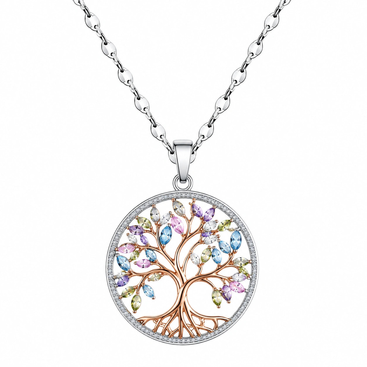 Ciondolo Albero della Vita con Strass Multicolori