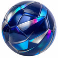 Pallone da Calcio Blu Cangiante con Cuciture a Macchina