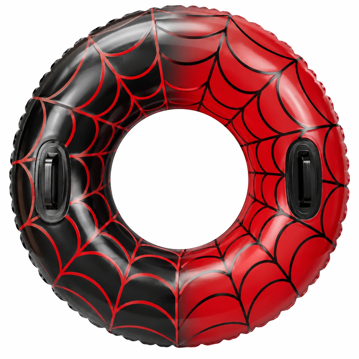 Anello Gonfiabile Piscina Ragnatela Rosso Nero, 90cm